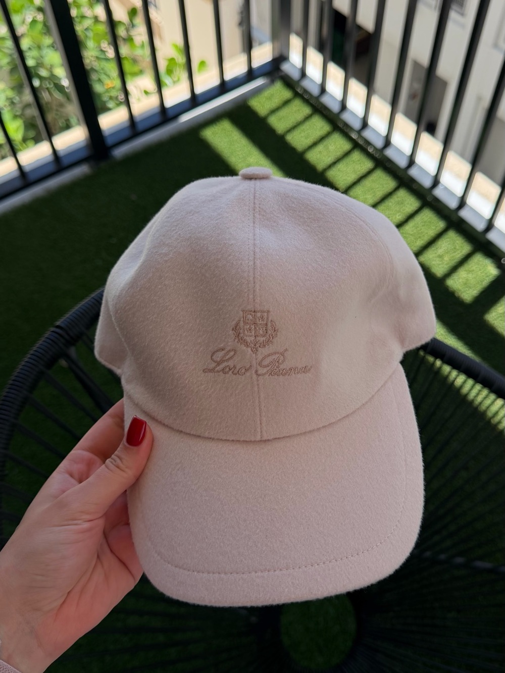 Light Pink Plush Loro Piana Cap/Hat